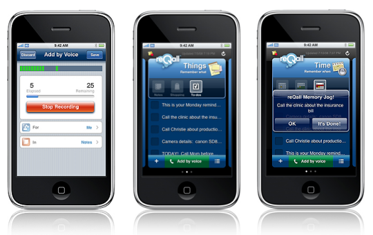 reQall for iPhone
