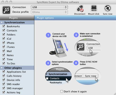 SyncMate Screen Shot: Plugin Options