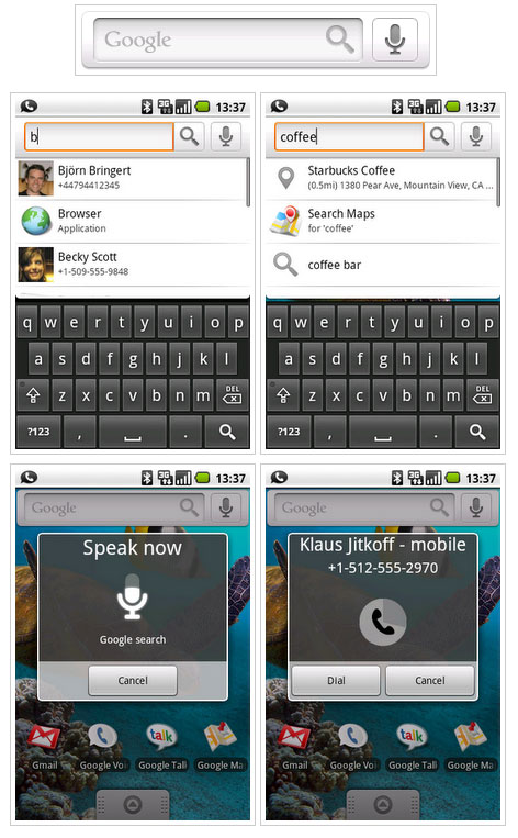 Google Android Quick Search Box Google Android Quick Search Box